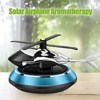 Premium New Helicopter Alloy Solar Car Air Freshener Aromatherapy Car Interior Decoration Accessories Fragrance for Home Office Decoration Perfume Solar Helicopter BLUE-thumb1