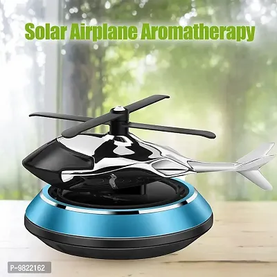 Premium New Helicopter Alloy Solar Car Air Freshener Aromatherapy Car Interior Decoration Accessories Fragrance for Home Office Decoration Perfume Solar Helicopter BLUE-thumb2