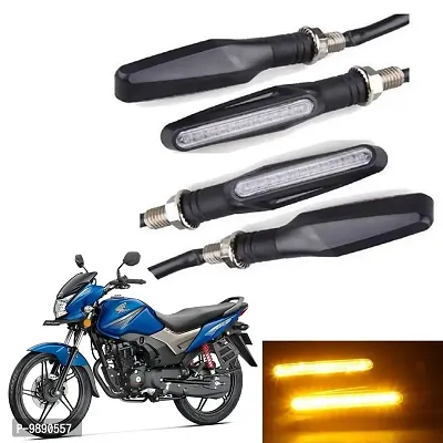 PremiumKTM Style Sleek Led Indicators LED Bike Lights Pack of 4, YELLOW for CB Shine-thumb0