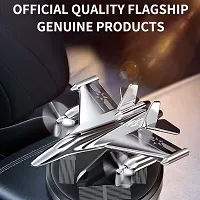 Premium Fighter Jet Metal Solar Perfume for Car, Air Freshener Car Fragrance, Solar Rotating Perfume For Dashboard, Work Station GOLD-thumb4