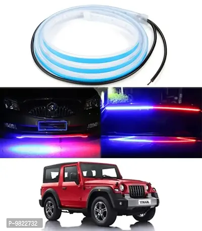 Premium 120cm LED Strip Flexible Police Light Car Hood/Trunk/Dashboard For MAHINDRA Scorpio-thumb0