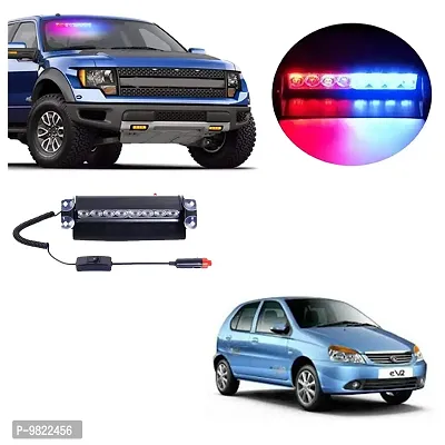 Premium 8 LED Red Blue Police Flasher Light for Tata Indica Ev2-thumb0