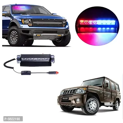 Premium 8 LED Red Blue Police Flasher Light for Mahindra Bolero