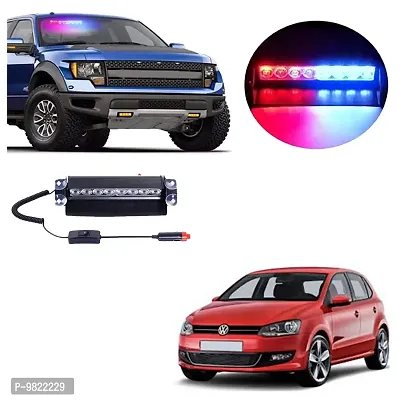 Premium 8 LED Red Blue Police Flasher Light for Volkswagen Polo-thumb0