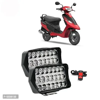 Premium21 led Premium LED Fog Light for Scooty Pep+, Set Of 2, White with on/off switch