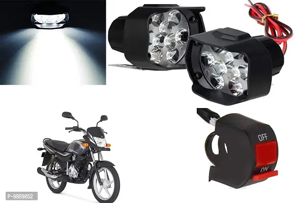 Premium9 Led Shilon Fog Light White With On/Off Swich For Bajaj Platina Comfertec