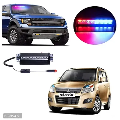 Premium 8 LED Red Blue Police Flasher Light for Maruti Suzuki Wagonr