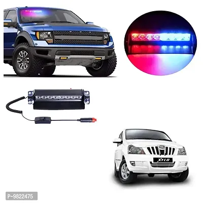 Premium 8 LED Red Blue Police Flasher Light for Mahindra Xylo