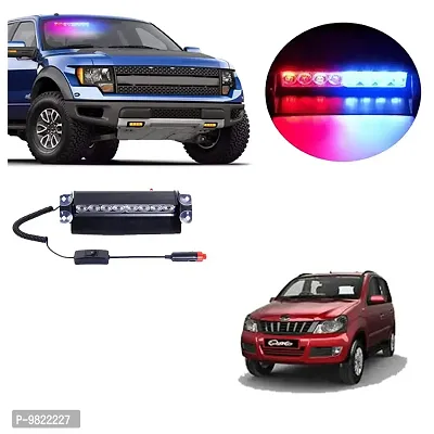 Premium 8 LED Red Blue Police Flasher Light for Mahindra Quanto-thumb0