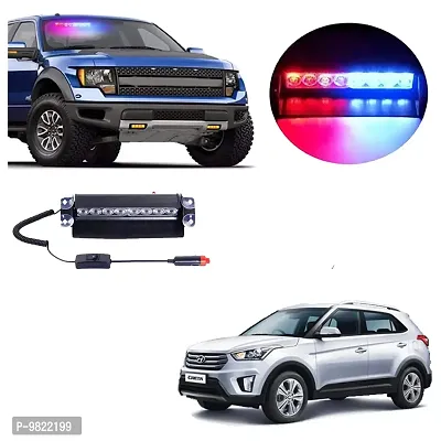 Premium 8 LED Red Blue Police Flasher Light for Hyundai Creta