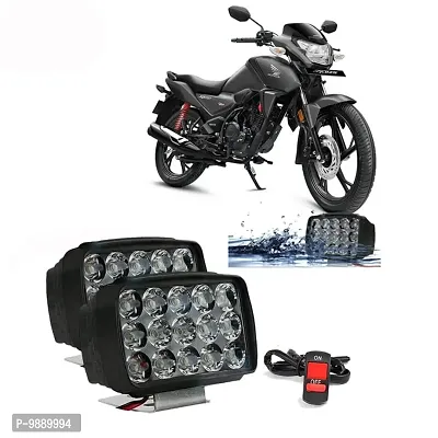 Premium15 LED Bar Light LED Fog Light for Honda CB Shine SP, Set Of 2, White