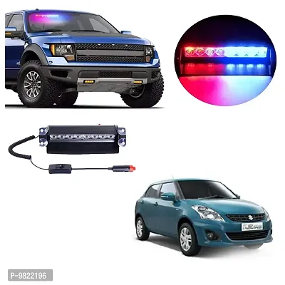 Premium 8 LED Red Blue Police Flasher Light for Maruti Suzuki Swift Dzire-thumb0