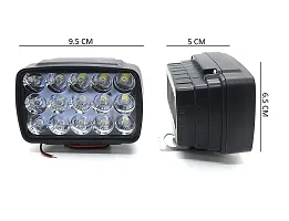 PremiumWaterproof 15 LED Fog Light Head Lamp for TVS XL Super, Set of 2, Free On/Off Switch-thumb1