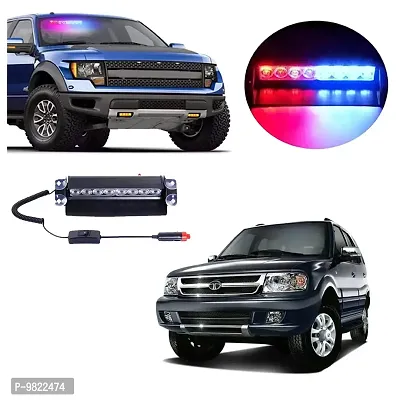 Premium 8 LED Red Blue Police Flasher Light for Tata Safari Dicor
