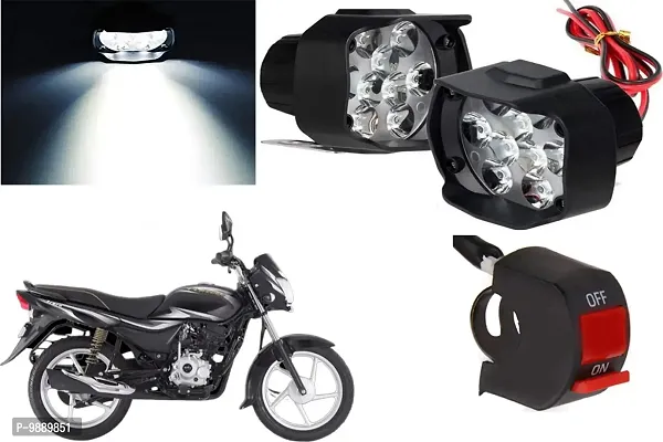 Premium9 Led Shilon Fog Light White With On/Off Swich For Bajaj Platina 100