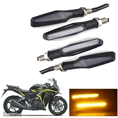 PremiumKTM Style Sleek Led Indicators LED Bike Pack of 4, YELLOW for Honda CBR-thumb0