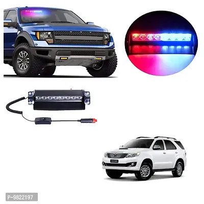 Premium 8 LED Red Blue Police Flasher Light for Toyota Fortuner-thumb0
