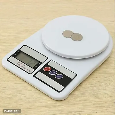 Electronic Digital 10 Weight Scale Kitchen Weight Scale Machine Measure For Measuring Fruits Spice Food Vegetable And More White-thumb0