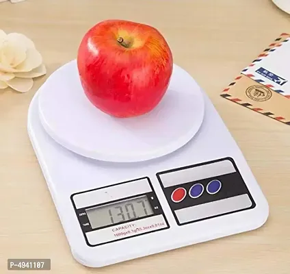 Electronic Digital 10 Weight Scale Kitchen Weight Scale Machine Measure For Measuring Fruits Spice Food Vegetable And More White-thumb2