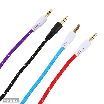 3.5mm Male Car Aux Auxiliary Cord Stereo Audio Cable Wire for Car (Pack Of 2 Pieces)Assorted