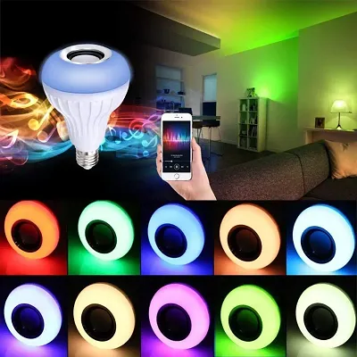 3 in 1 12W B22 Led Bulb with Bluetooth Speaker Music Light Bulb + Rgb Light Ball Bulb with Remote Control for Home Bedroom Living Room Party Decoration-thumb0