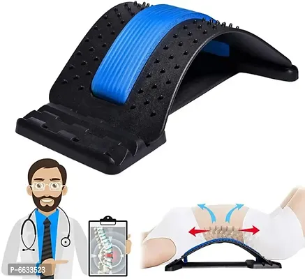 Back Support Magic Back Stretcher Spinal Pain Remove Relief Pain Back Massager For Bed Car Stretcher Massager with Acupressure Spinal Curve Back Relaxation Device, Multi-Level Lumbar Region Supporter-thumb0