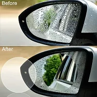 Nano Coating Rainproof waterproof HD Anti-scratch Oval Car Rear View Mirror Film for SUV Car Mirrors Side Windows (Clear) - 2 Pieces-thumb3