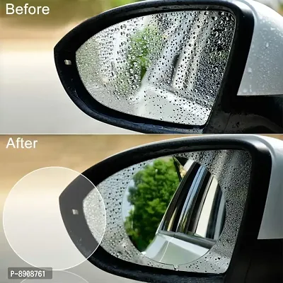 Nano Coating Rainproof waterproof HD Anti-scratch Oval Car Rear View Mirror Film for SUV Car Mirrors Side Windows (Clear) - 2 Pieces-thumb4