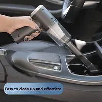 Portable High Power 2 in 1 Car Vacuum Cleaner | USB Rechargeable Wireless Handheld Car Vacuum Cleane for car | Built in LED Light, Wet and Dry Kitchen, Shelf Closet Bedroom (Multicolour)-thumb1