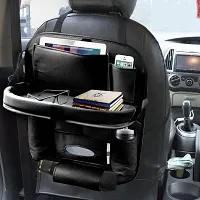 Universal Car Backseat Storage Organizer with Foldable Tray, Multi-Pocket for Bottles, Tissue Boxes 2pc-thumb3