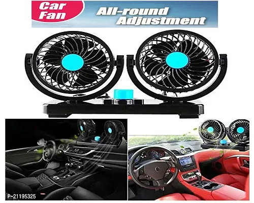 Mitchell Car Dash Board Air Fan Double Head 2 Speed 360 Degree Rotatable Universal Model for all Cars-thumb0