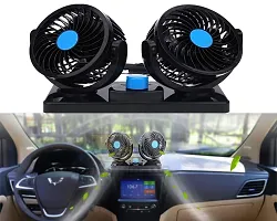 Mitchell Car Dash Board Air Fan Double Head 2 Speed 360 Degree Rotatable Universal Model for all Cars-thumb1