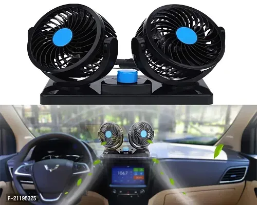 Mitchell Car Dash Board Air Fan Double Head 2 Speed 360 Degree Rotatable Universal Model for all Cars-thumb2
