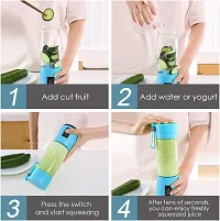 6 Blades Juicer Rechargeable Portable Electric USB Juicer Bottle Blender, Travel Juicer for Fruits and Vegetables,Making for Juice Maker Machine (MULTI) (Multi Color)-thumb2