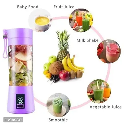 Instant Pot Plastic Mini Blender Fruit Mixer Machine Portable Electric Juicer grinder Cup 380ML Personal Blender Smoothie Maker USB Rechargeable Fruit Juice and Mixer for Home and Office Multicolor-thumb2