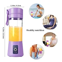 Hand Blenders juicer,cleaning brush Mini Blender Fruit Mixer Machine Portable Electric Juicer grinder Cup 380ML Personal Blender USB Rechargeable Fruit Blender Mixer for Home Office Outdoor multicolor-thumb1