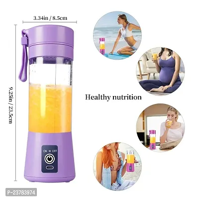 Hand Blenders juicer,cleaning brush Mini Blender Fruit Mixer Machine Portable Electric Juicer grinder Cup 380ML Personal Blender USB Rechargeable Fruit Blender Mixer for Home Office Outdoor multicolor-thumb2