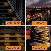 Solar Deck Lights Outdoor,Solar Step Lights Waterproof Led Solar Warm Lights for Outdoor Stairs, Step, Fence, Railing, Yard and Patio (Pack of 4)-thumb2