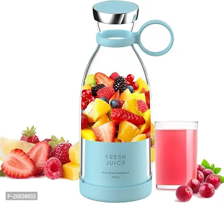 Portable Blender, USB Rechargeable Mini Juicer Blender, Electric Juicer Bottle Blender Grinder Mixer, Personal Size Blender for Juices, Shakes and Smoothies, Fruit Juicer Machine (420 ML)