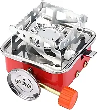 Camping Stainless Steel Gas Stove Ultra Light Folding Furnace Outdoor Metal Camping Gas Stove Picnic Cooking Gas Burners Folding Stove With Storage Bag (Multi)-thumb1