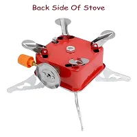 Camping Stainless Steel Gas Stove Ultra Light Folding Furnace Outdoor Metal Camping Gas Stove Picnic Cooking Gas Burners Folding Stove With Storage Bag (Multi)-thumb2