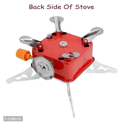 Camping Stainless Steel Gas Stove Ultra Light Folding Furnace Outdoor Metal Camping Gas Stove Picnic Cooking Gas Burners Folding Stove With Storage Bag (Multi)-thumb3