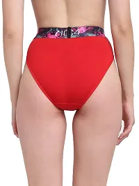 Stylish Red Cotton Solid Briefs For Women-thumb2