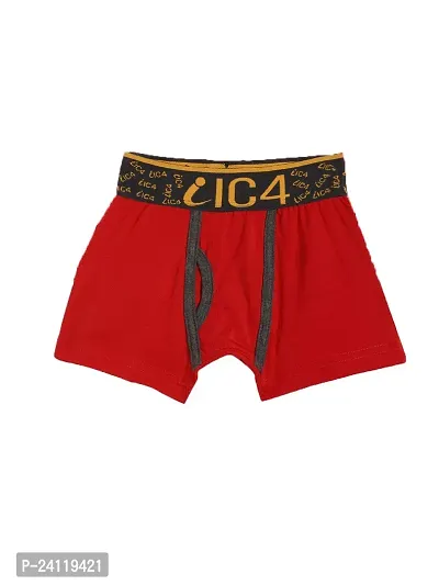 Stylish Red Cotton Solid Panty For Boys