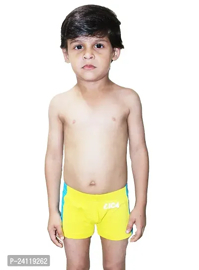 Stylish Yellow Cotton Solid Panty For Boys