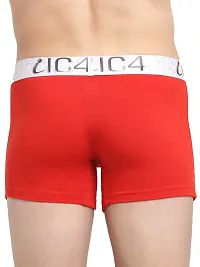 Stylish Red Cotton Solid Trunks For Men-thumb2