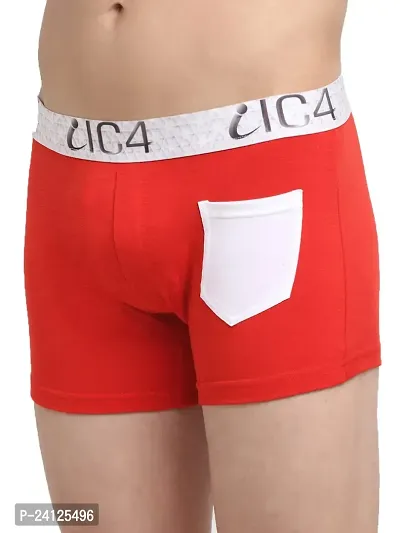 Stylish Red Cotton Solid Trunks For Men-thumb2