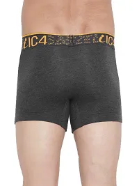 Stylish Grey Cotton Solid Trunks For Men-thumb2