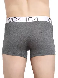 Stylish Grey Cotton Solid Trunks For Men-thumb2