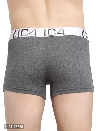 Stylish Grey Cotton Solid Trunks For Men-thumb3